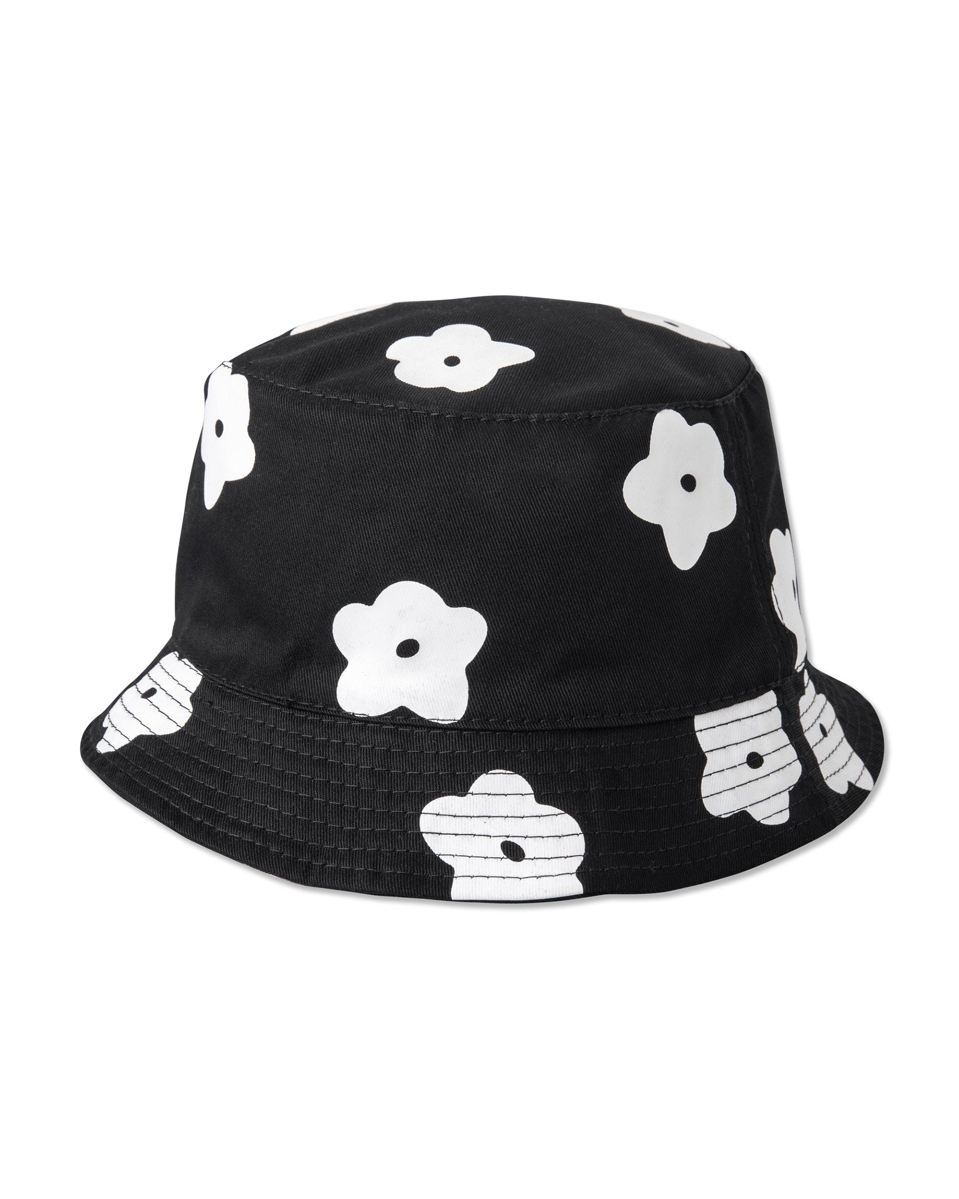 Flower Bucket Hat - Black