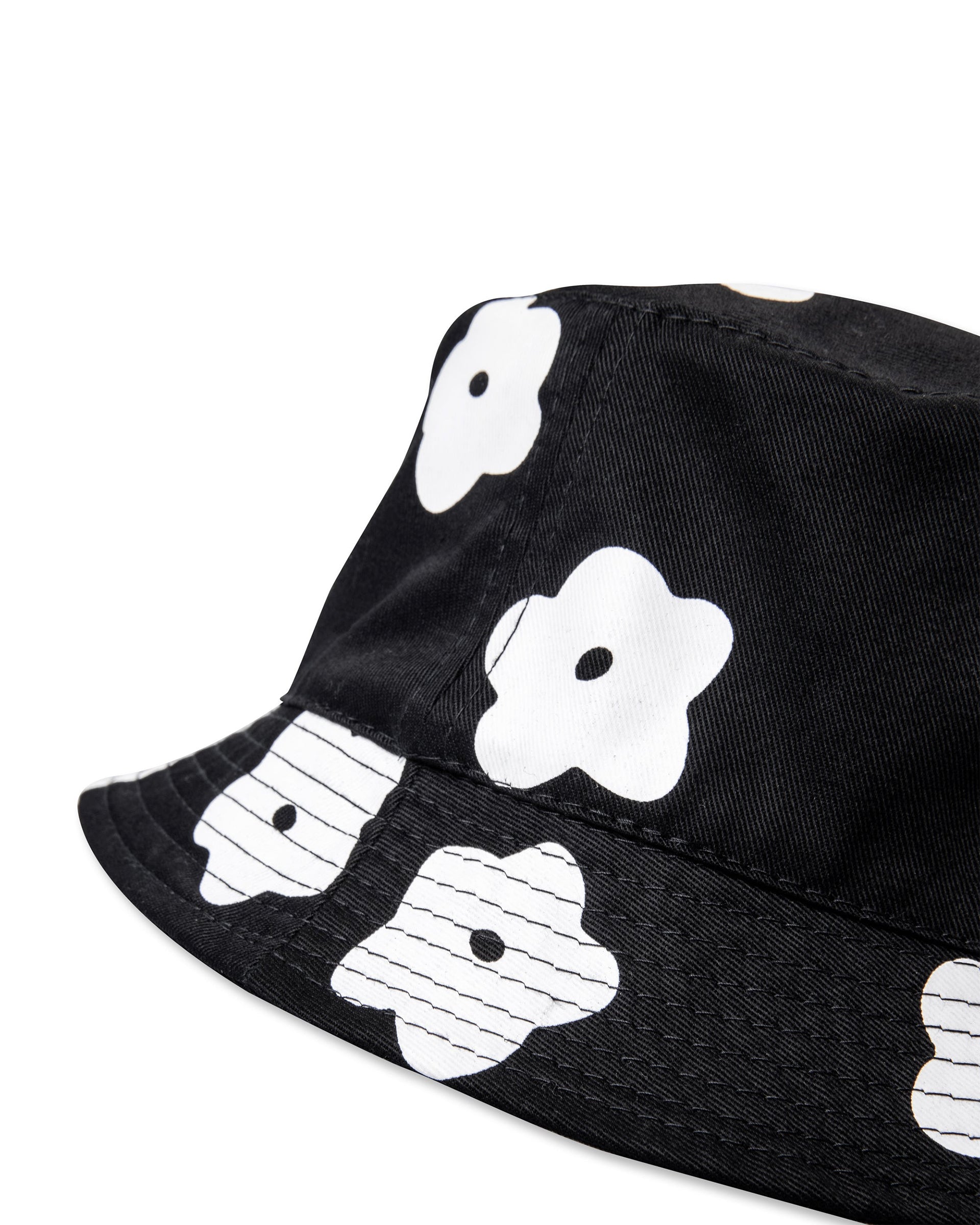Flower Bucket Hat - Black