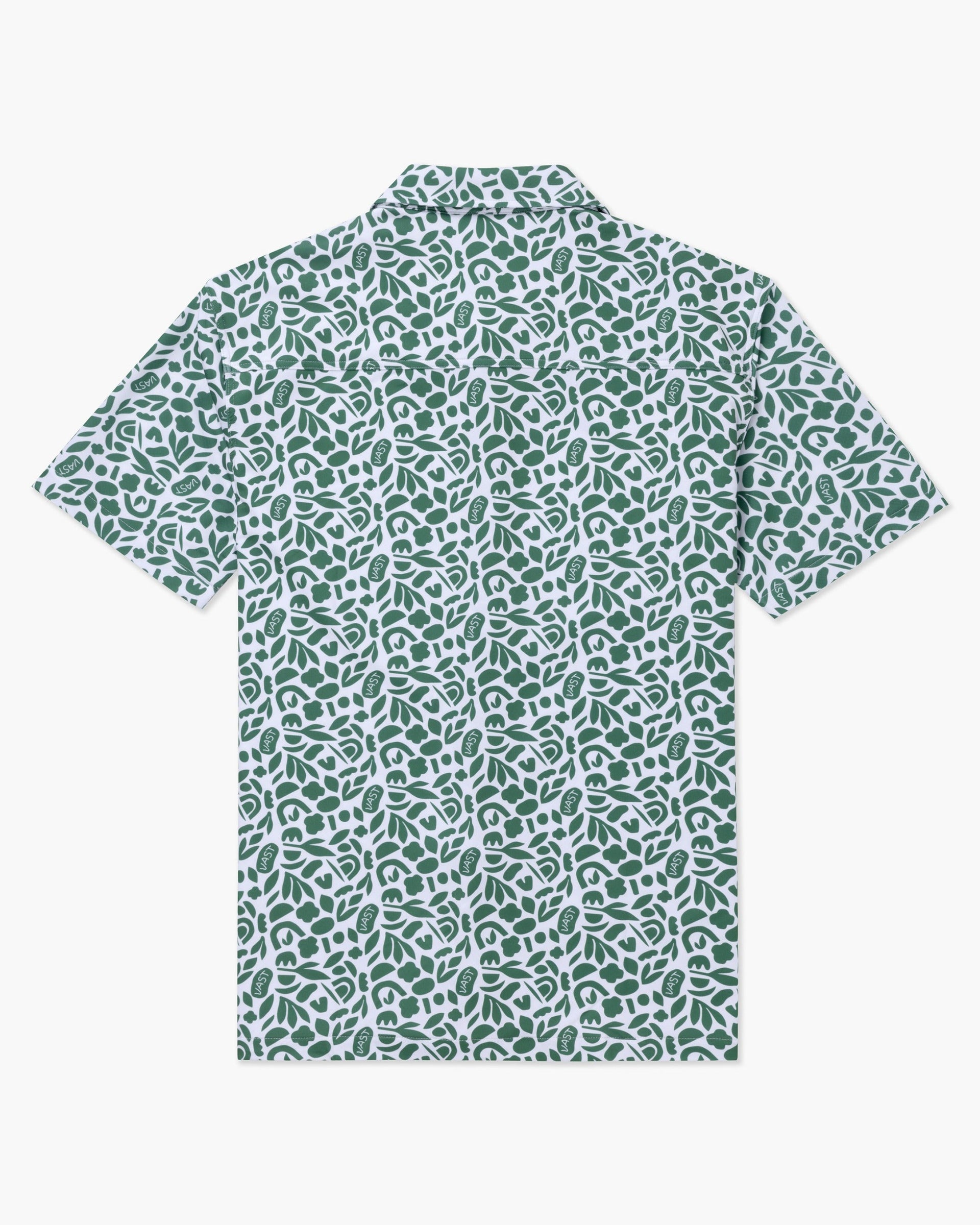 Vast. Foliage Button Up Shirt - Green