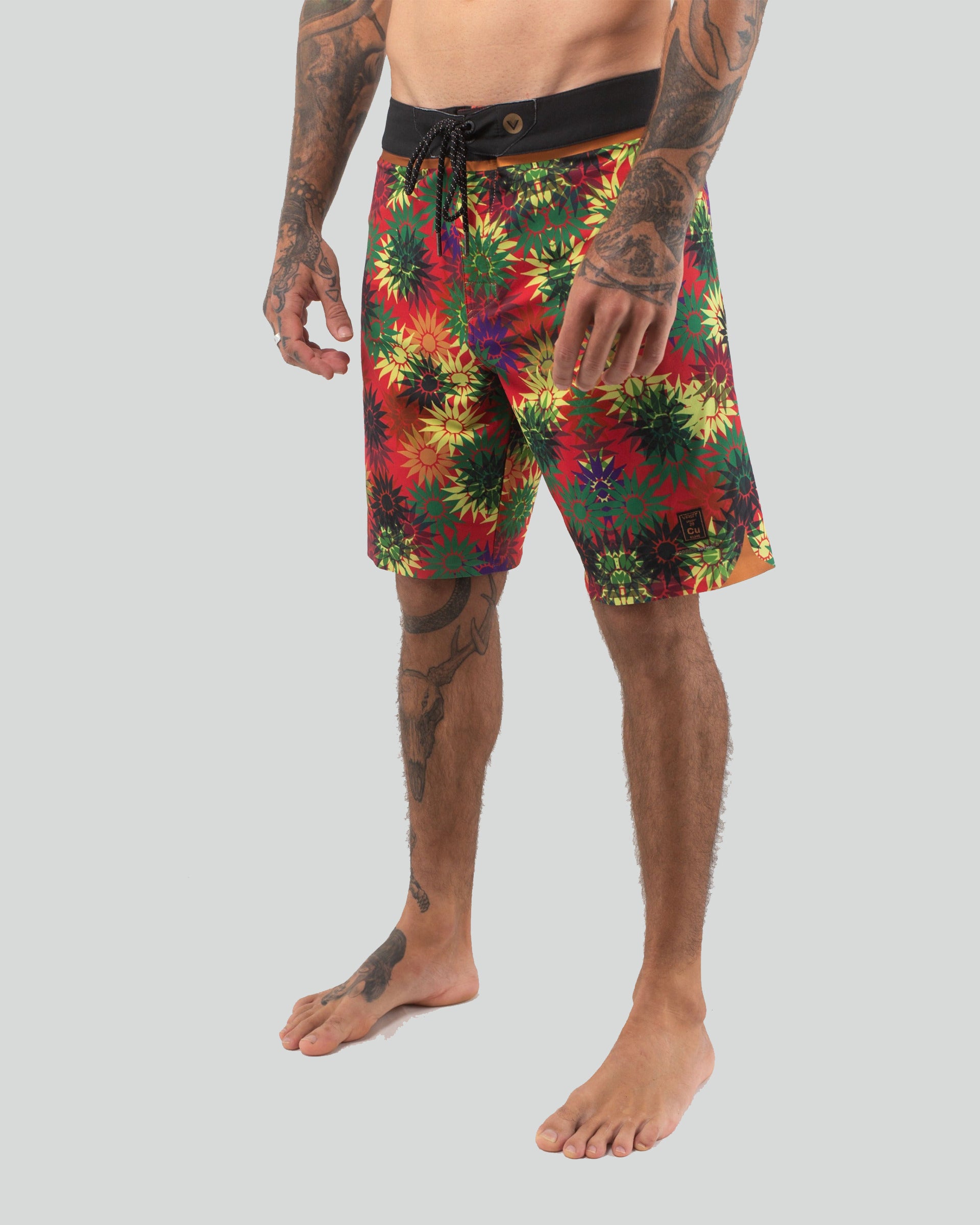 Vast. Men's Jali Vibes Copper Boardshort - Red Multi