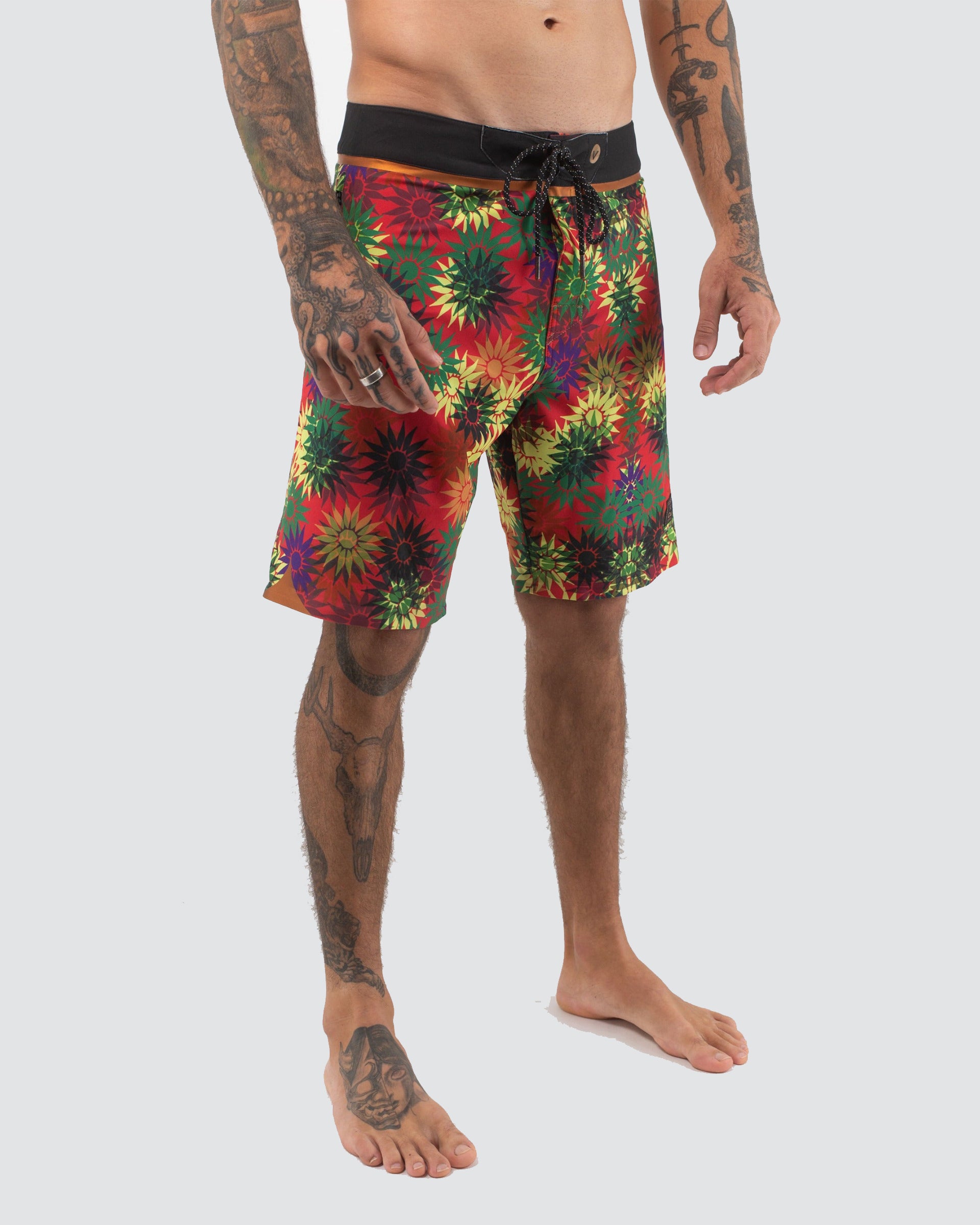 Vast. Men's Jali Vibes Copper Boardshort - Red Multi