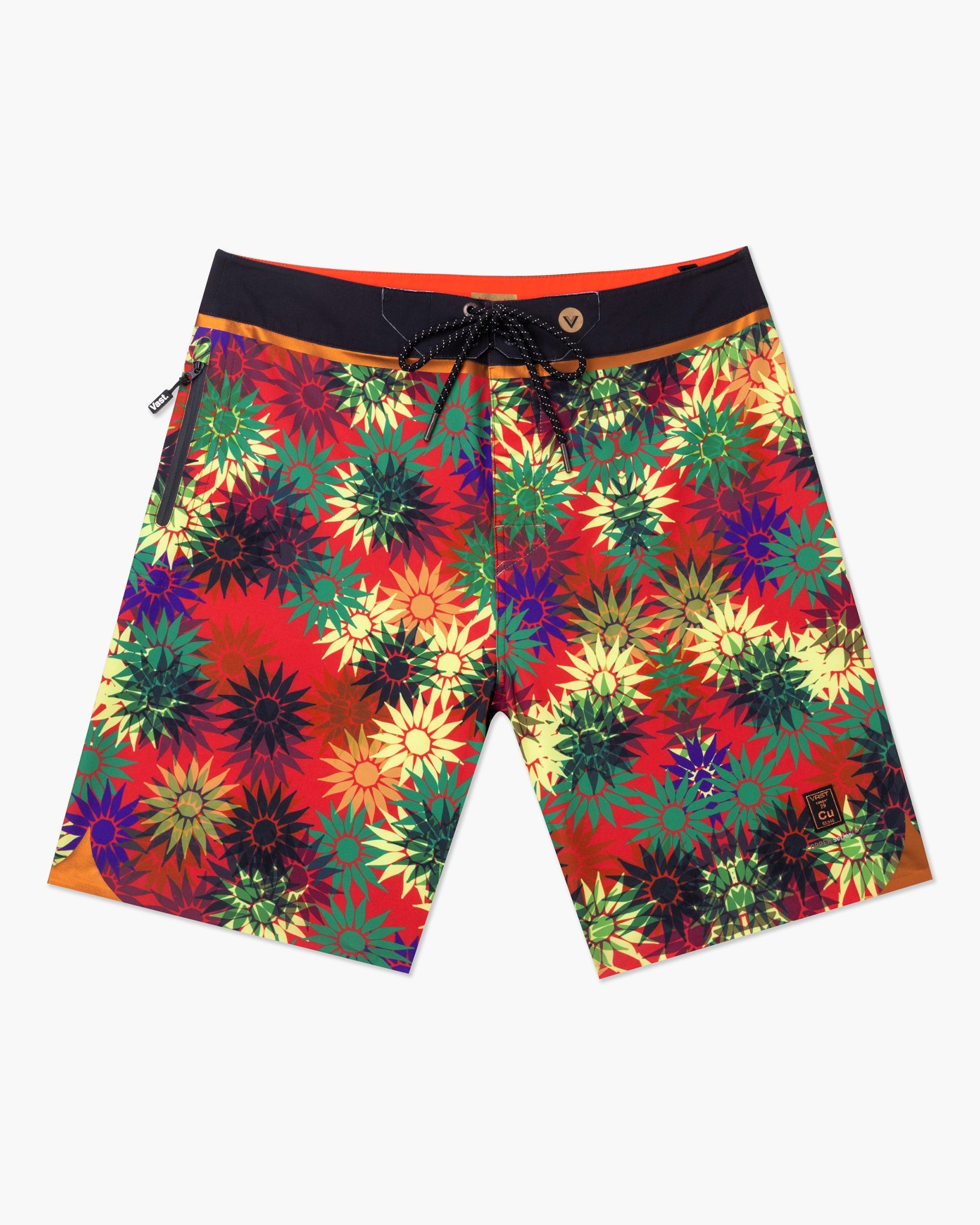 Vast. Men's Jali Vibes Copper Boardshort - Red Multi