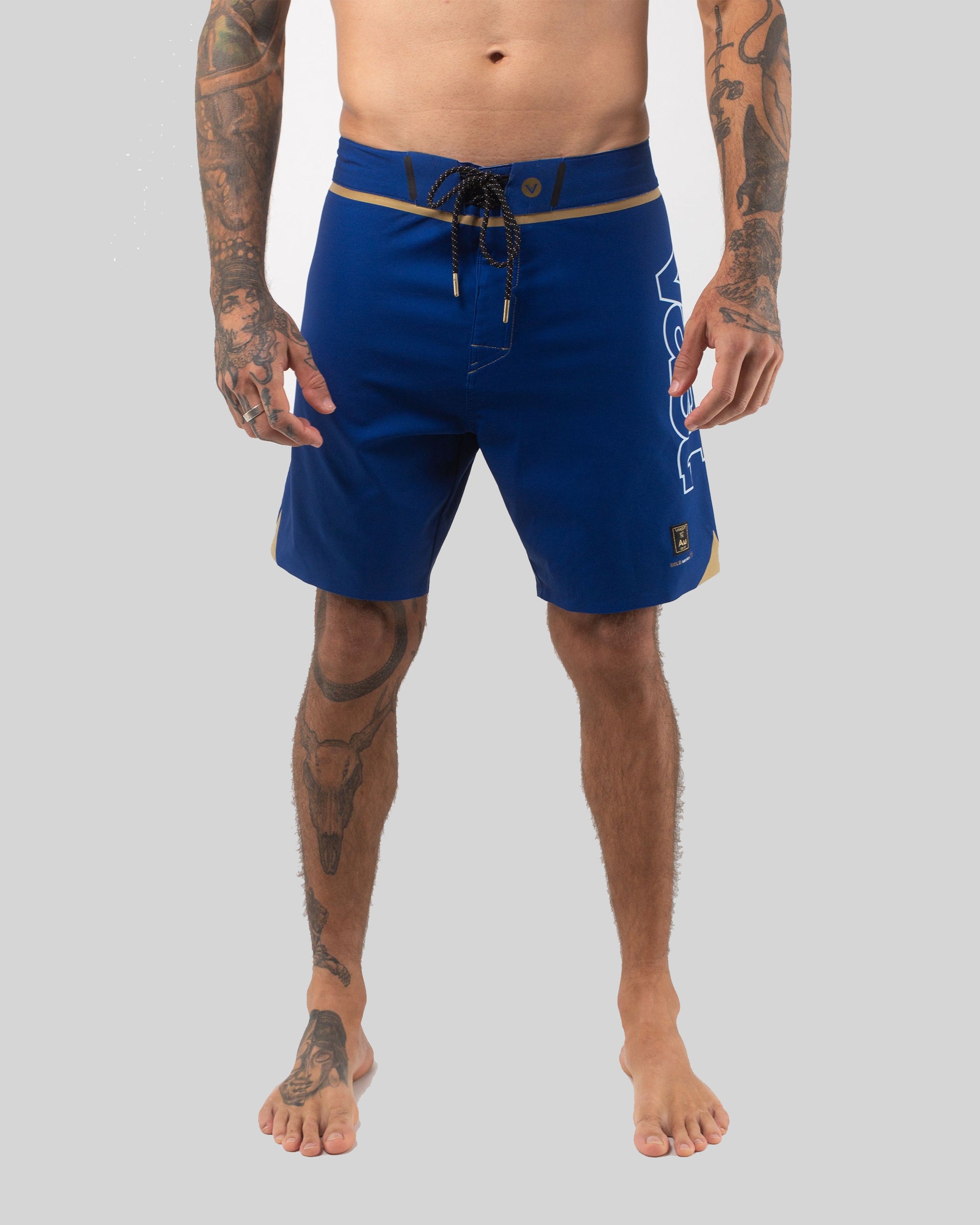 Vast. Logo Gold Boardshort - Navy