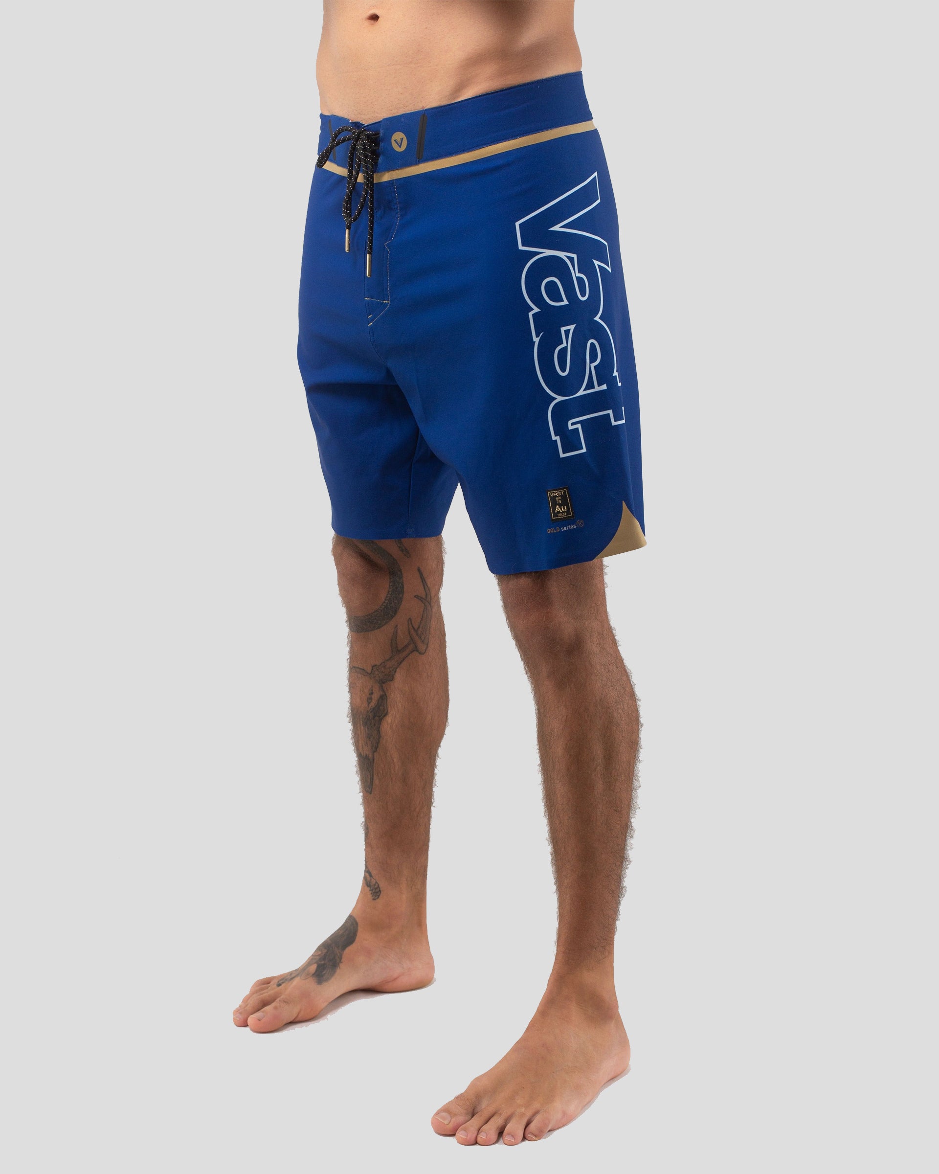 Vast. Logo Gold Boardshort - Navy