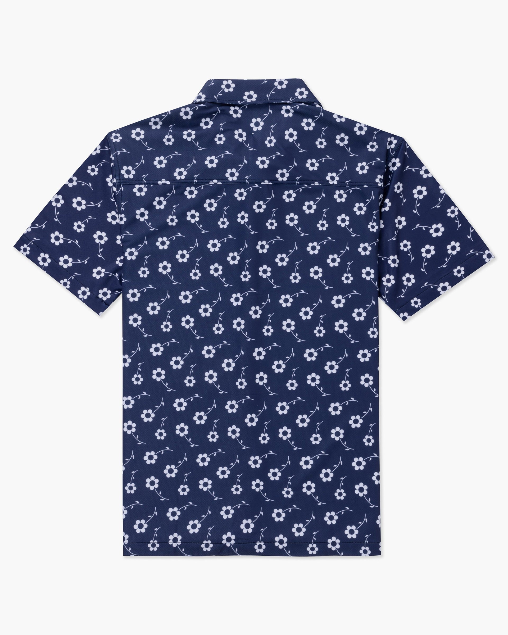 Vast. Positive Floral Button Up Shirt - Navy