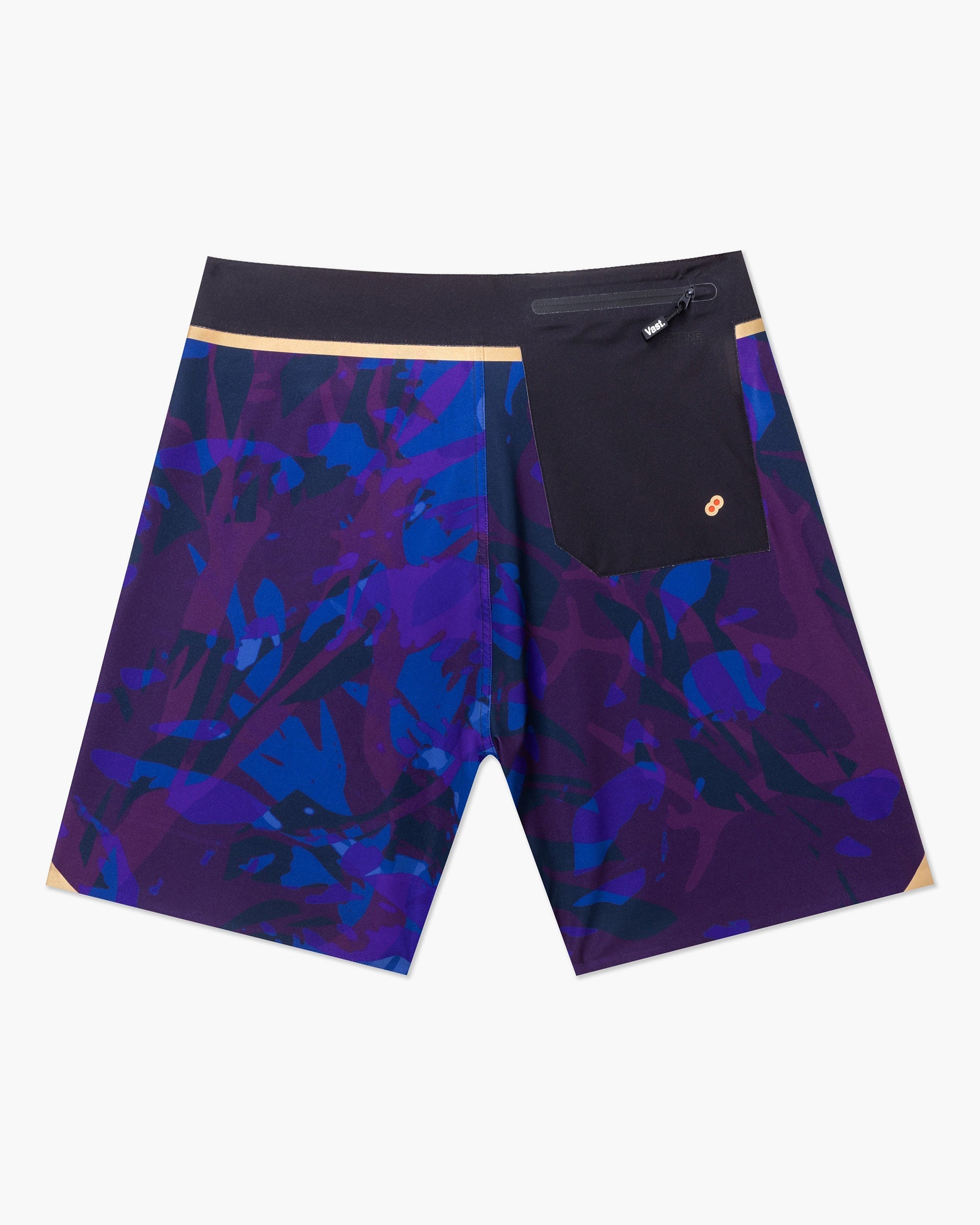 Vast. Men's Translucent Foliage Gold Boardshort - Navy Multi
