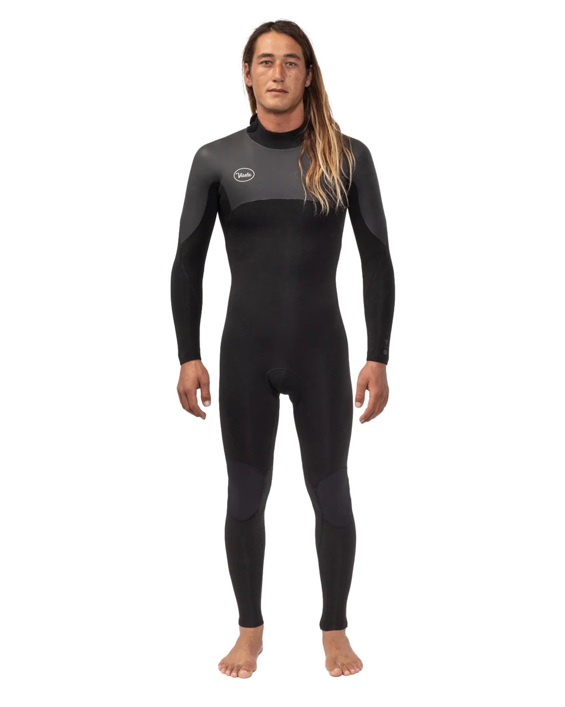 Vissla 7 Seas 3/2mm back-zip fullsuit black smoothie