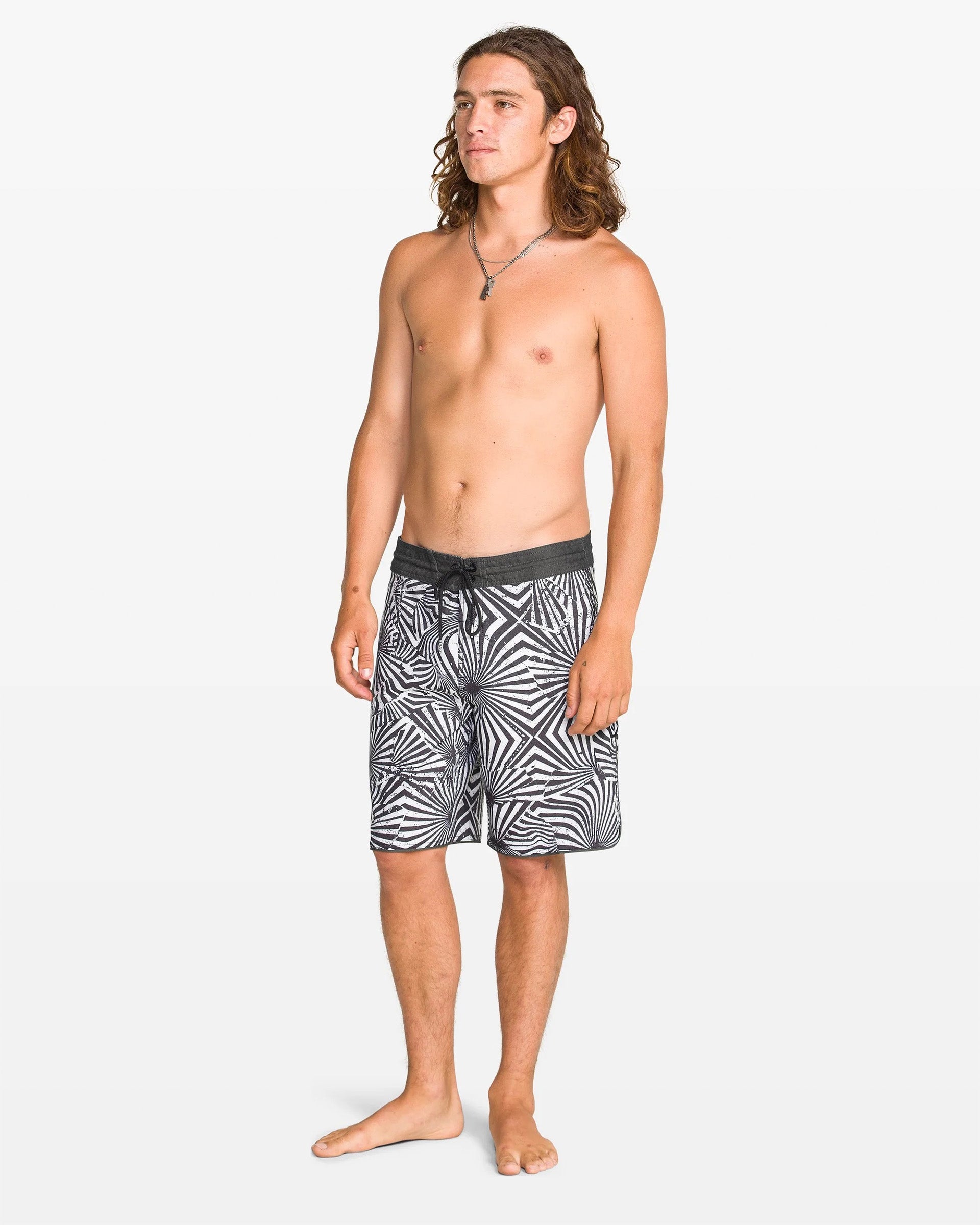 Volcom Barnacle Scallop Stoney 19" Boardshorts - Off White