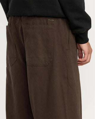 Volcom Chillow Pleat Elastic Waist Pant - Cacao