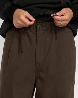 Volcom Chillow Pleat Elastic Waist Pant - Cacao