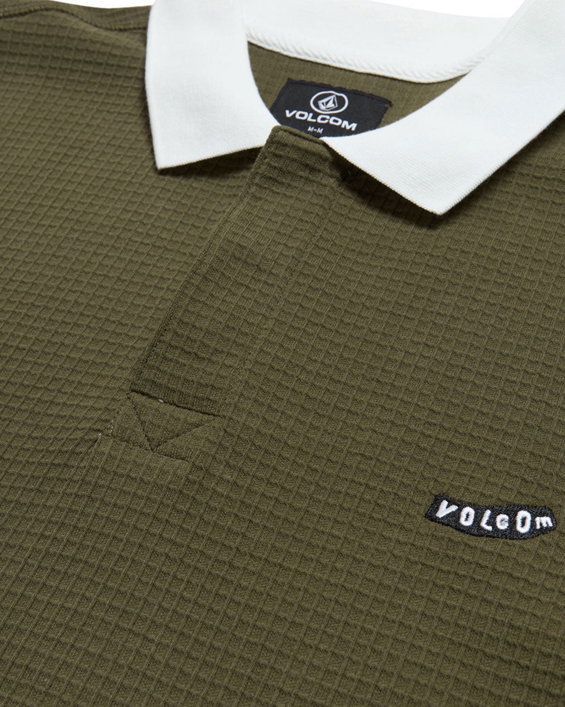 Volcom Curbstone Long Sleeve Polo - Sage Leaf
