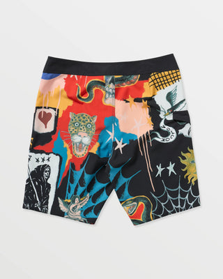 Volcom Featured Artist Seth Conboy Mod 20" Boardshorts - Black