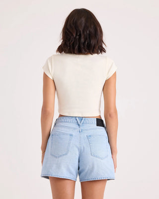 Volcom Women's Flip SIde 1991 Mid Tee - Vintage White