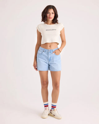 Volcom Women's Flip SIde 1991 Mid Tee - Vintage White