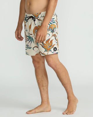 Volcom Lido Print 16" Trunks - Dirty White