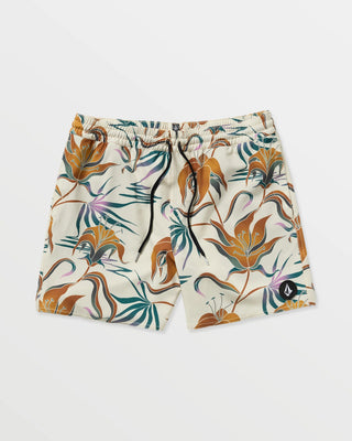 Volcom Lido Print 16" Trunks - Dirty White