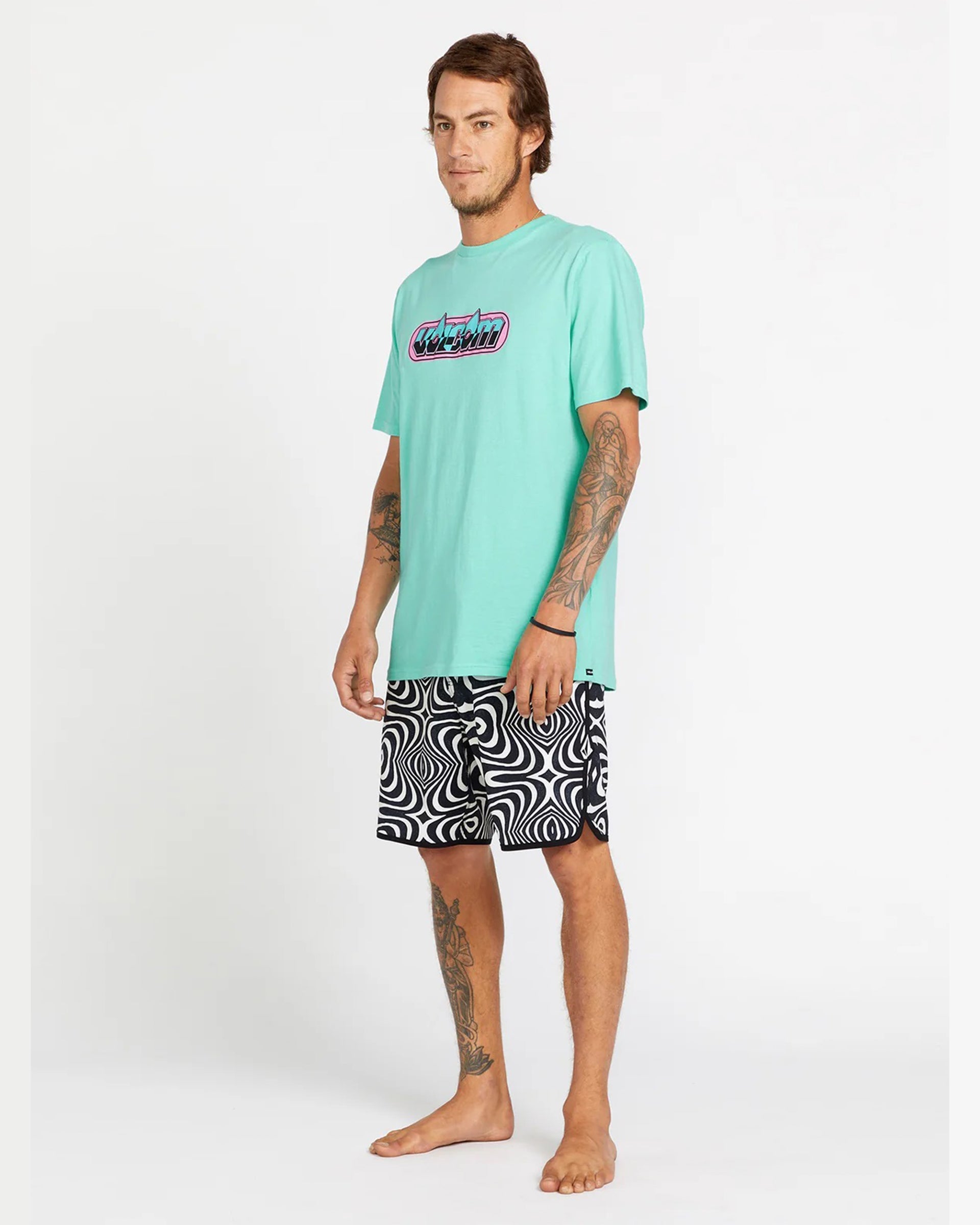 Volcom Boys' Mod Tech Boardshorts - 16" Outseam Swim Trunks With Cinch Fly & Stretch