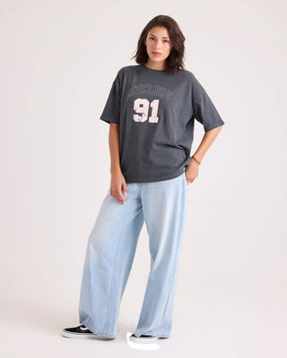 Volcom Women's Line Up Base Tee - Vintage Black