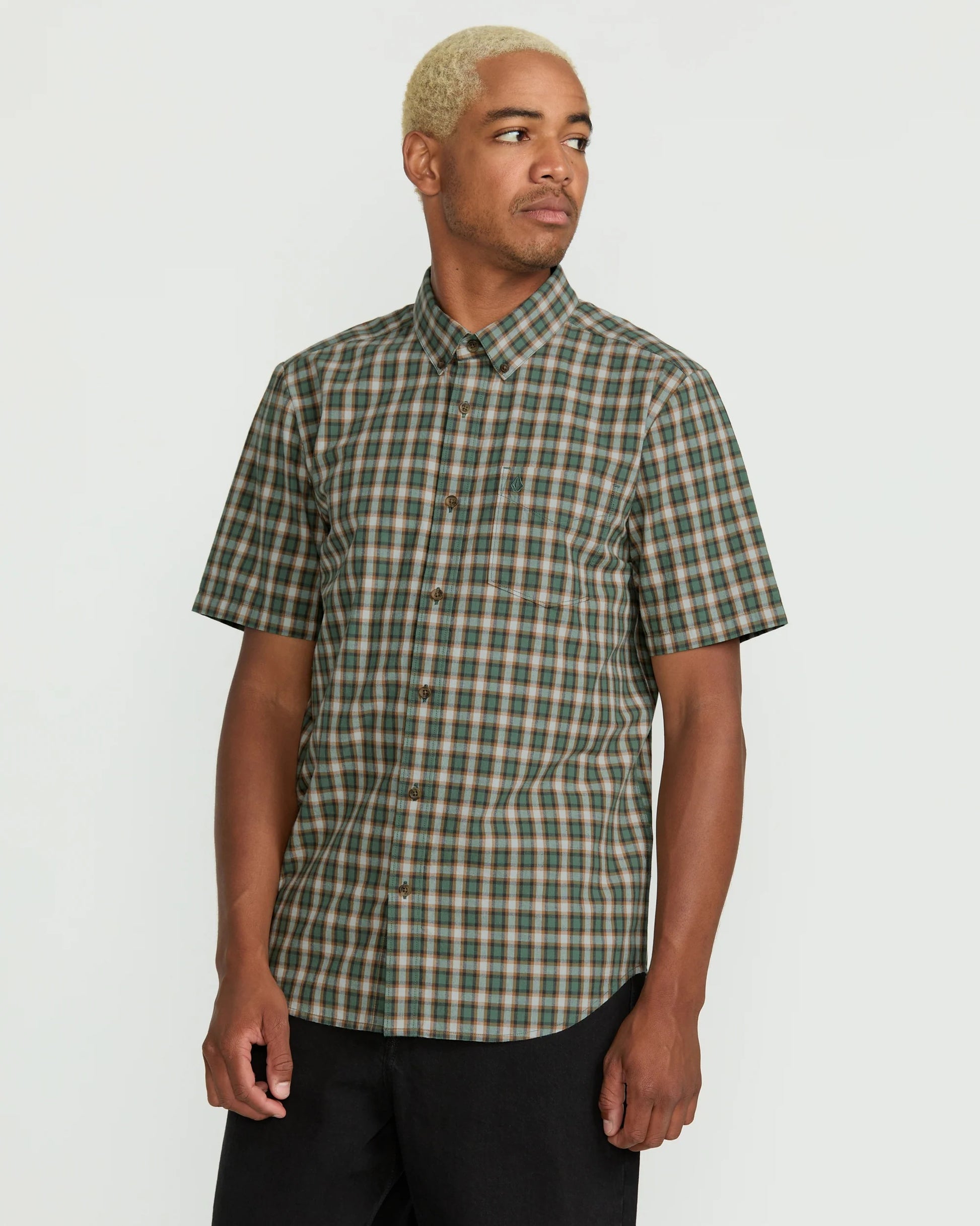 volcom dress shirt Volcom Men's Scaler Stone Woven Short Sleeve Shirt