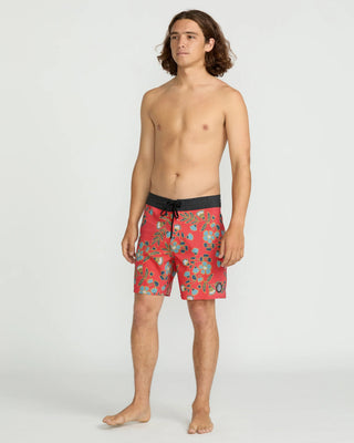 Volcom Psyche Cotton Stoney 17" Trunks - Chili Red