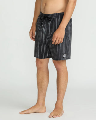 Volcom Psyche Cotton 17" Trunks - Black/White
