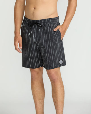 Volcom Psyche Cotton 17" Trunks - Black/White