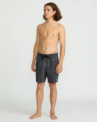 Volcom Psyche Cotton 17" Trunks - Black/White