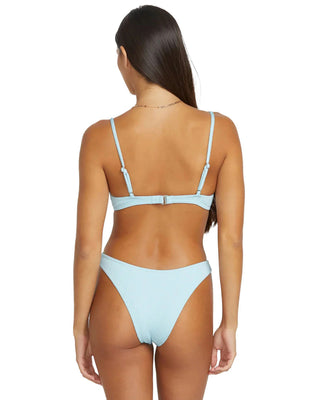 Volcom Women's Pucker Up Scoop Crop Bikini Top - Cloud Blue