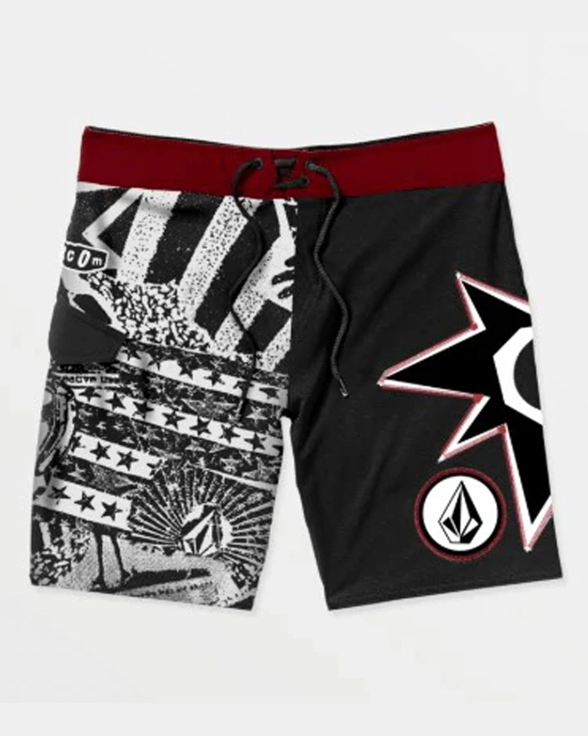Volcom St4r G4zer Mod 22" Boardshort - Black/Red