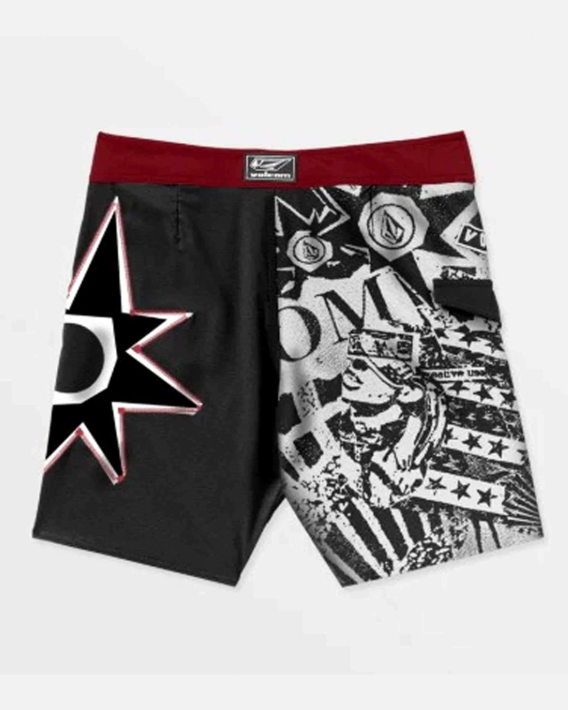 Volcom St4r G4zer Mod 22" Boardshort - Black/Red