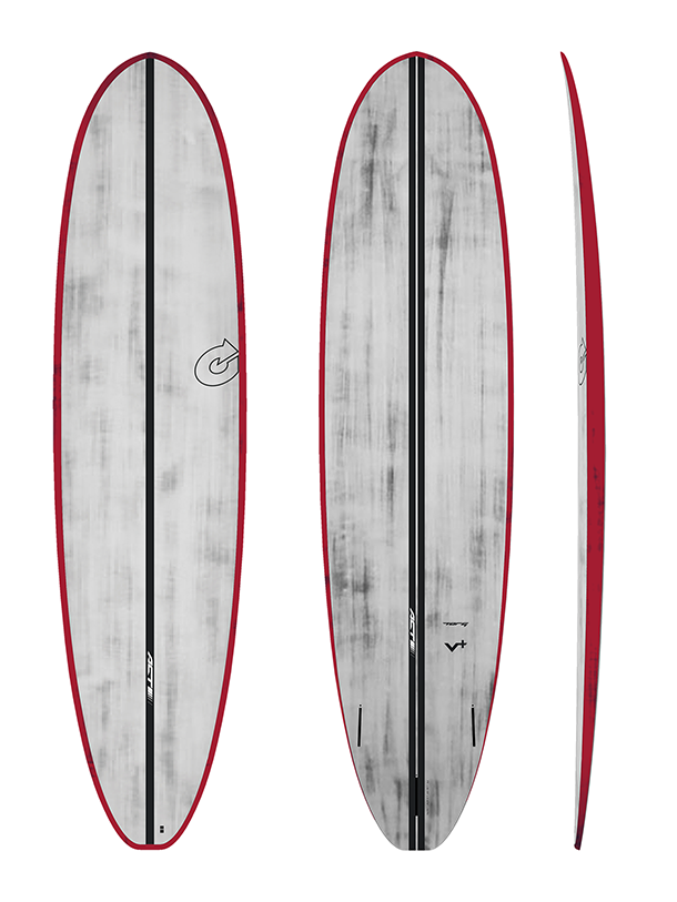 ACT V+ Surfboard- Red Rails / Brushed Grey