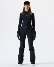 Whitespace Women's High Waisted Riding Bib - Black Onyx