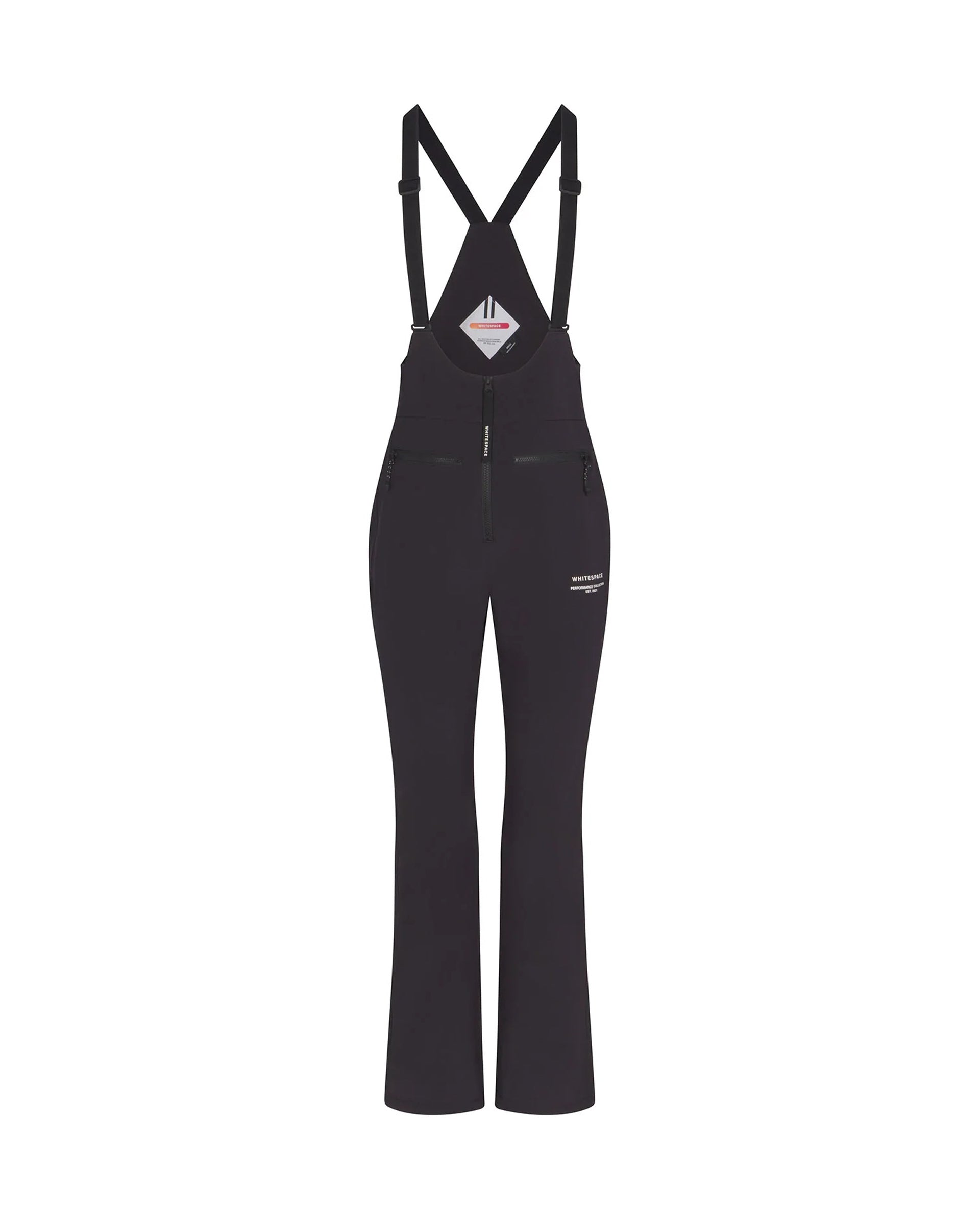 Whitespace Women's High Waisted Riding Bib - Black Onyx