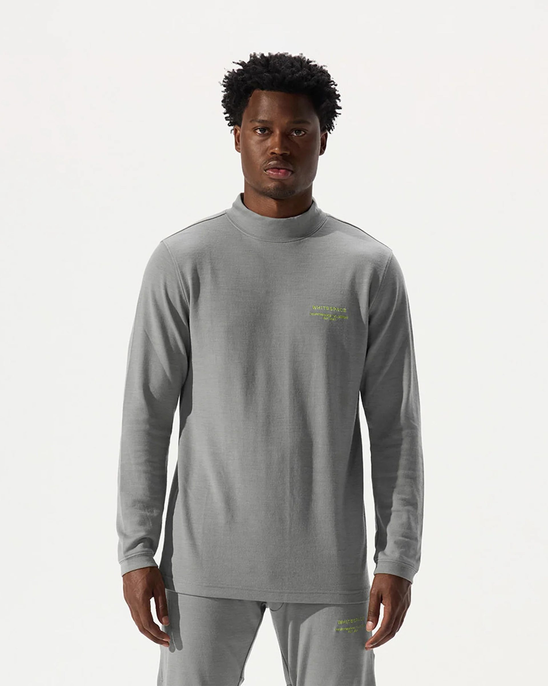 Whitespace Merino Mockneck - Rock Ridge
