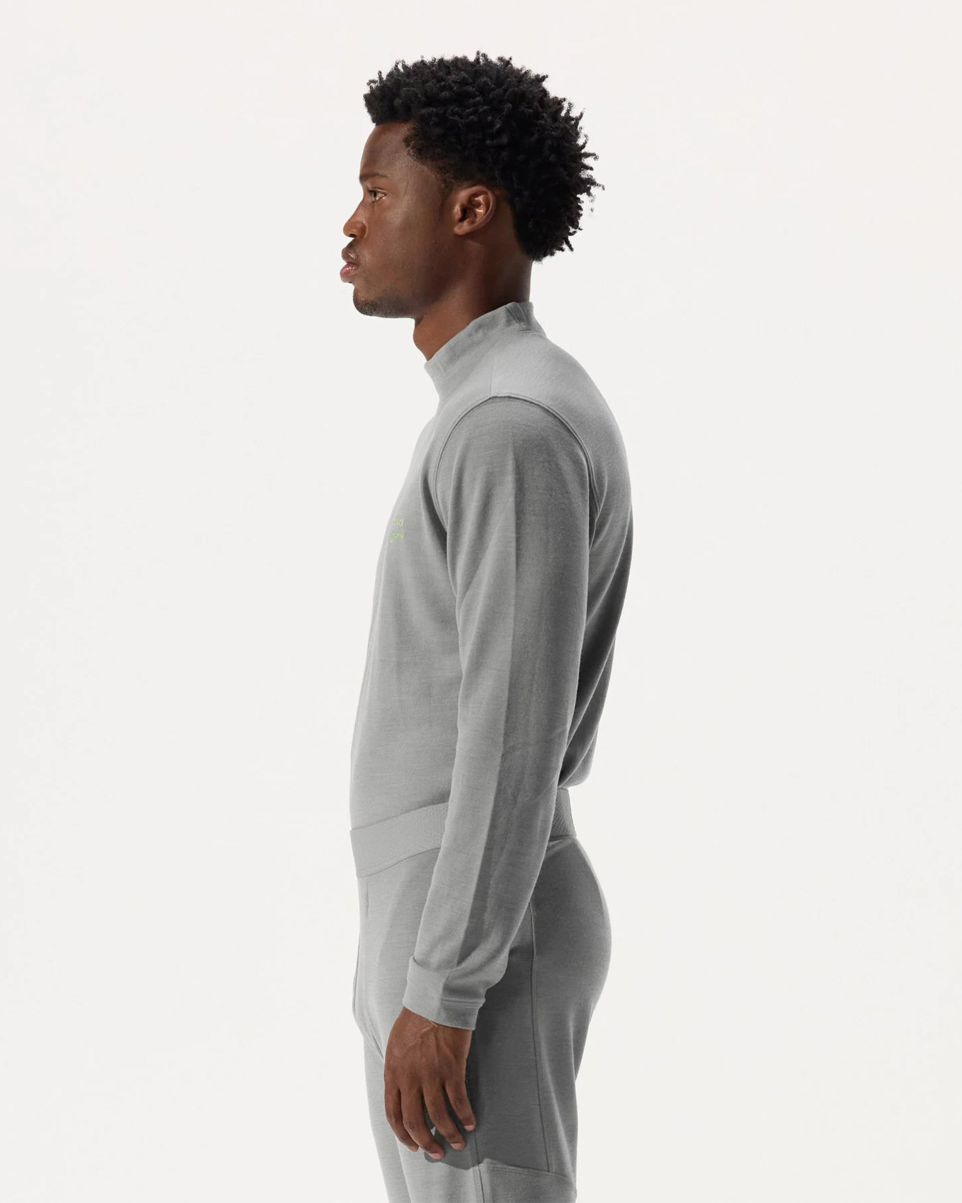 Whitespace Merino Mockneck - Rock Ridge