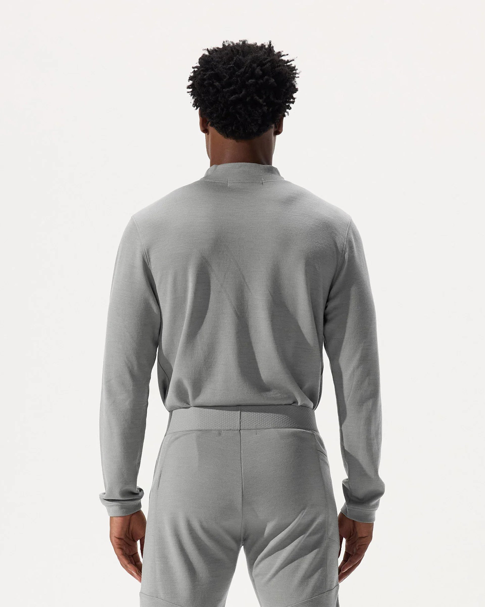 Whitespace Merino Mockneck - Rock Ridge