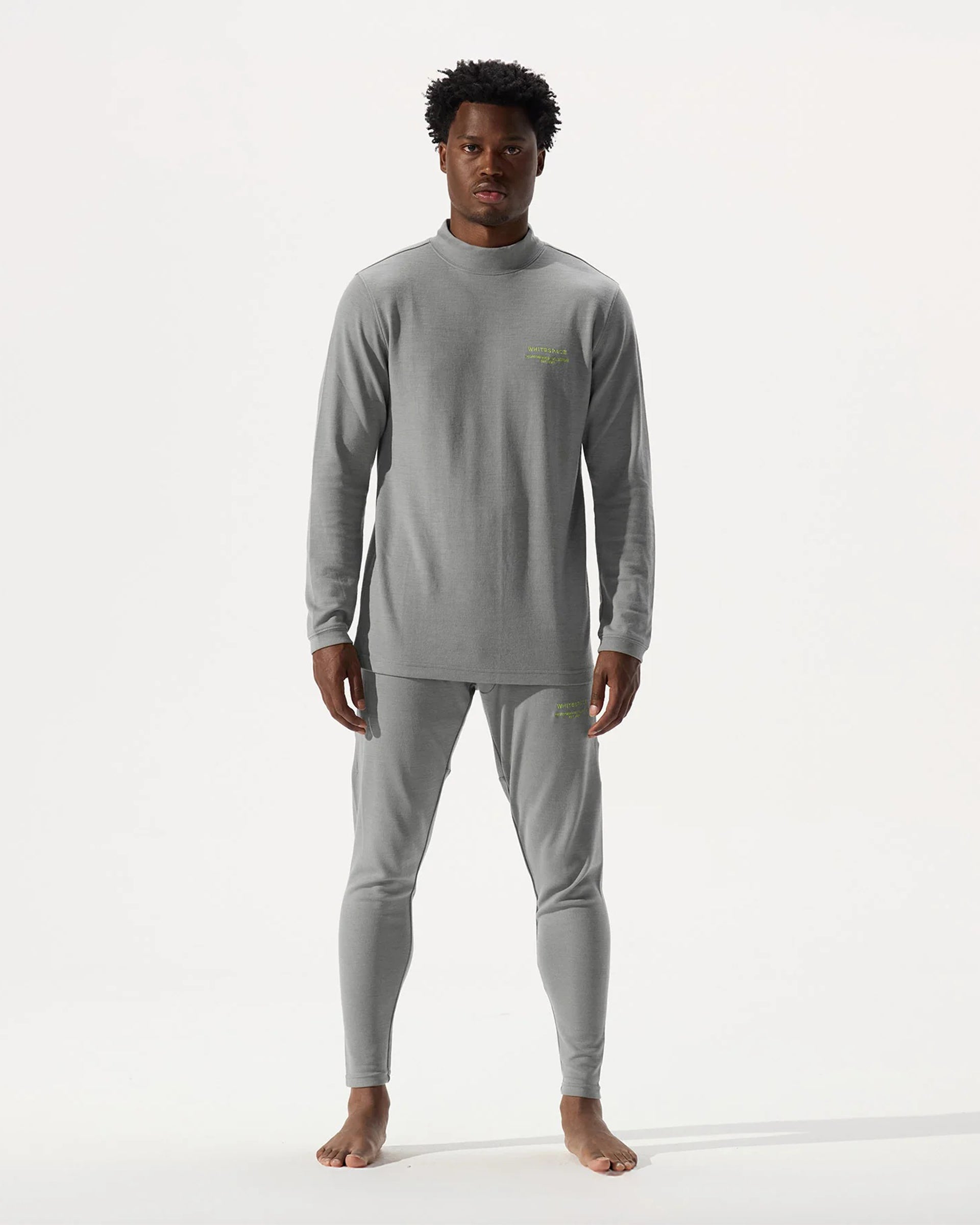 Whitespace Merino Mockneck - Rock Ridge