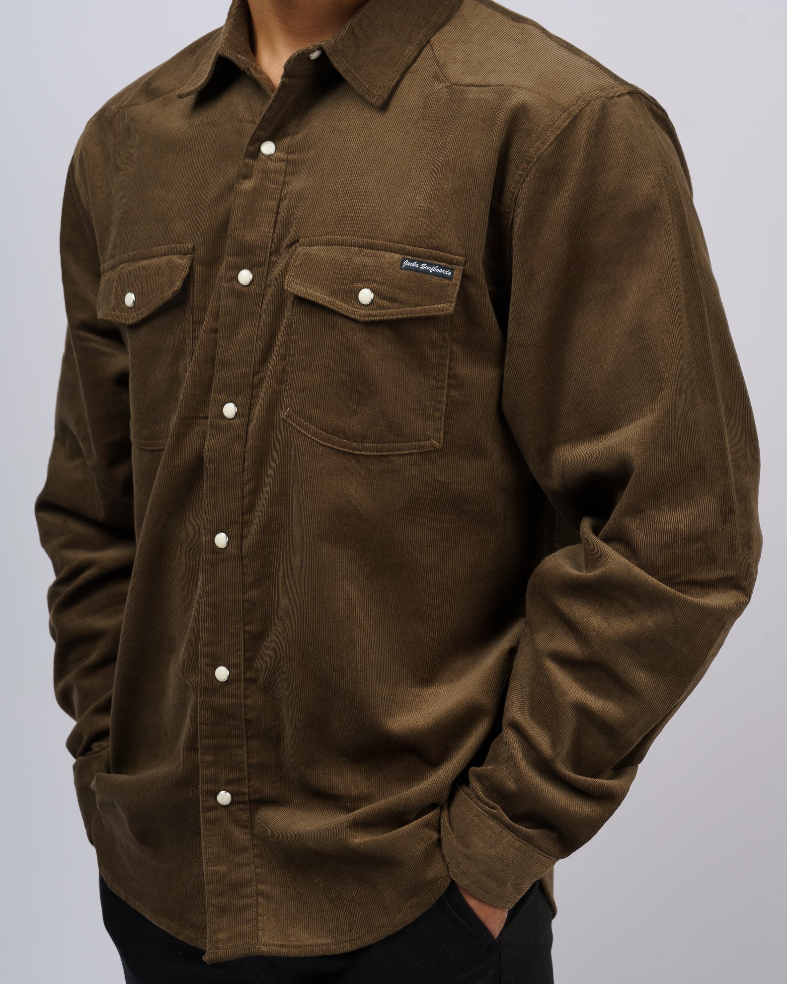 Wagner L/S Corduroy Flannel - Brown