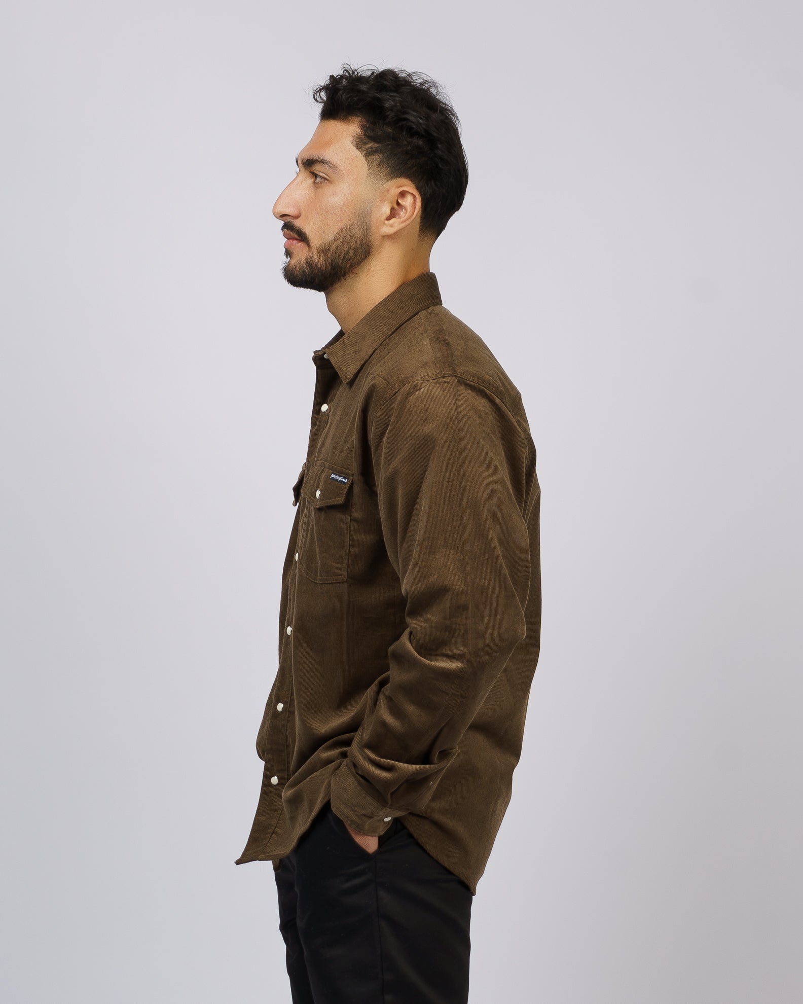 Wagner L/S Corduroy Flannel - Brown