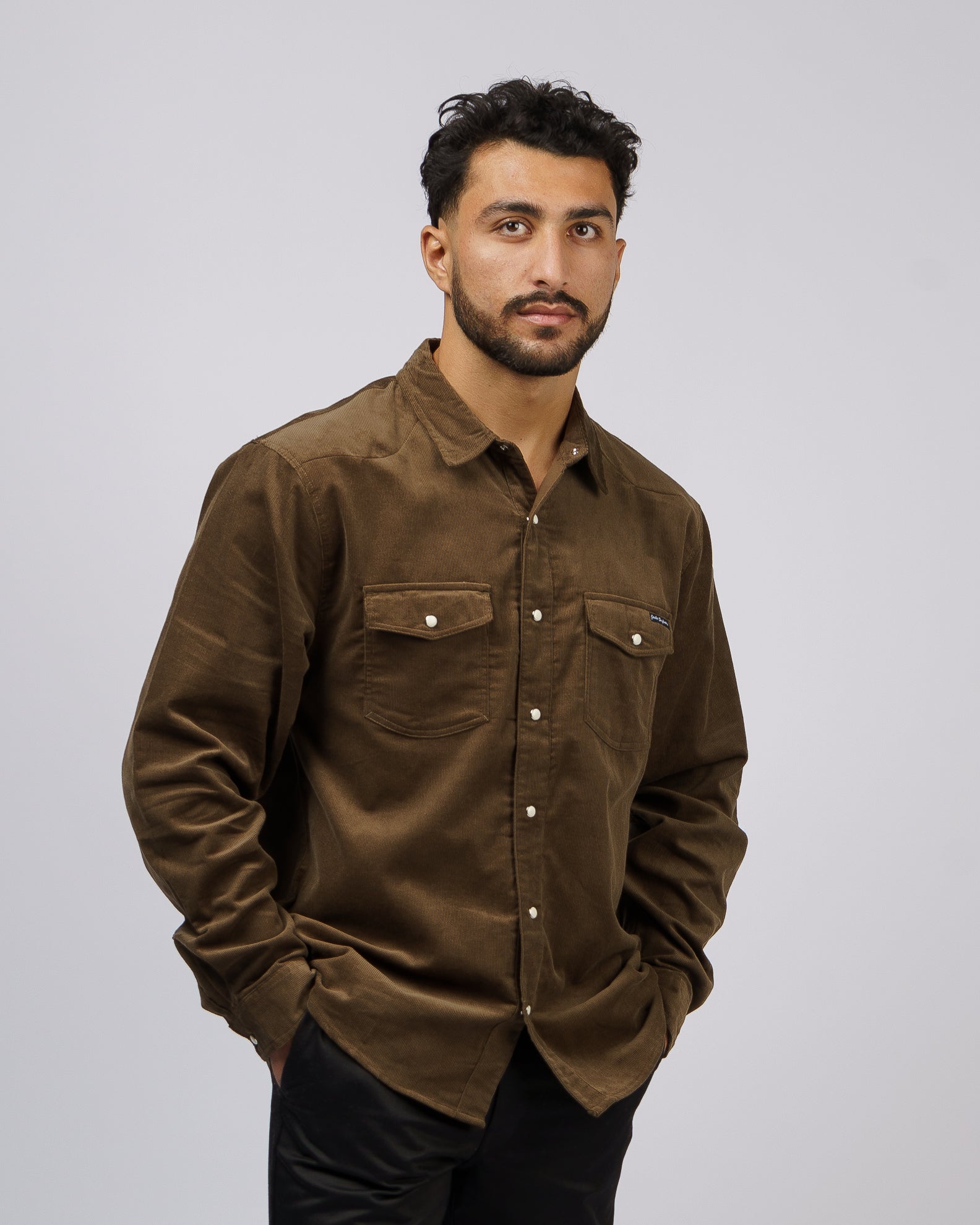 Wagner L/S Corduroy Flannel - Brown