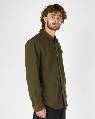 Walton L/S Button Up Shirt- Olive