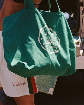 Wish Me Luck Wave Rider Tote Bag - Green