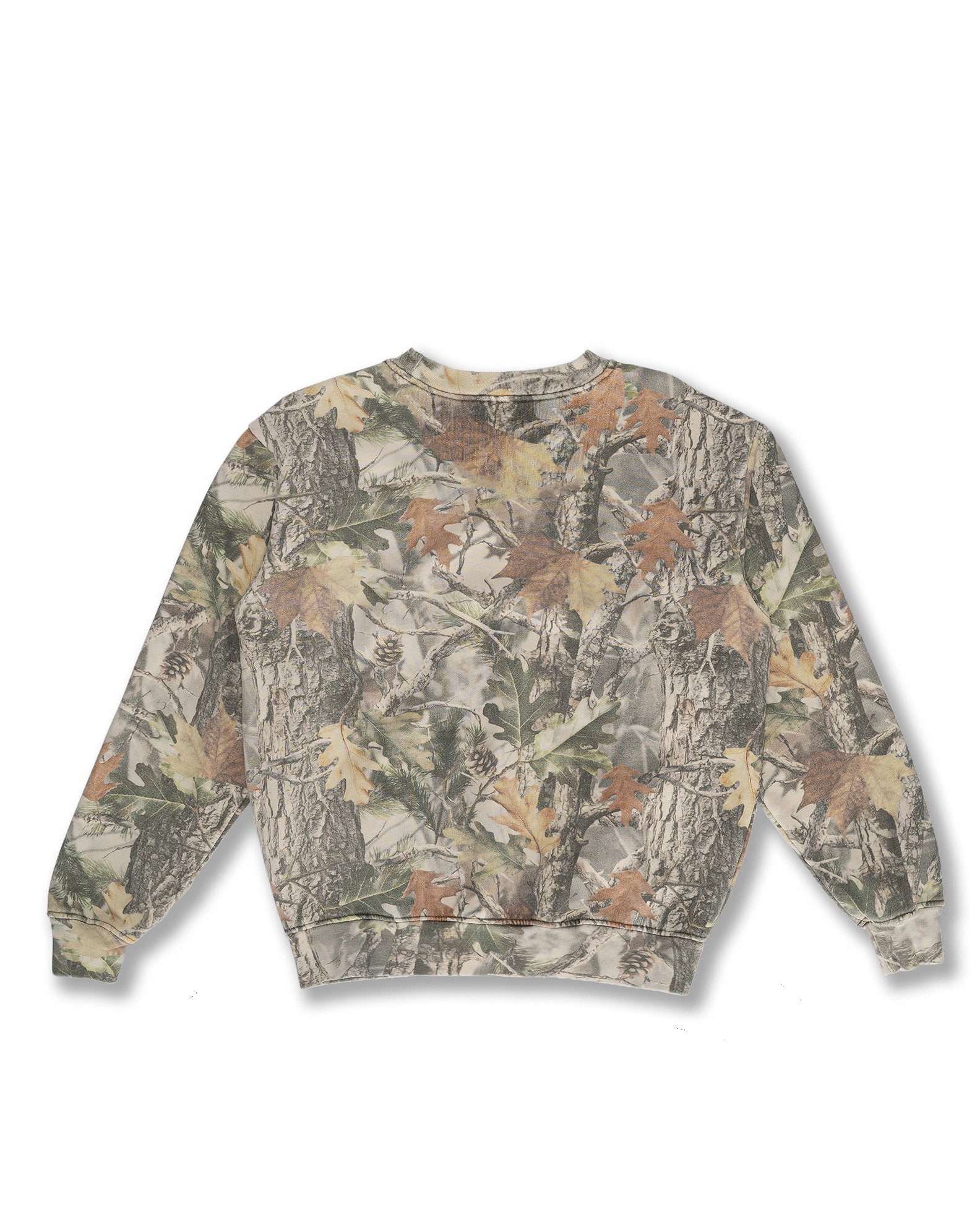 Garage Skate Shop Men's Weathered Wood Camo Crewneck Sweatshirt