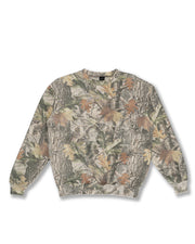 Garage Skate Shop Men's Weathered Wood Camo Crewneck Sweatshirt