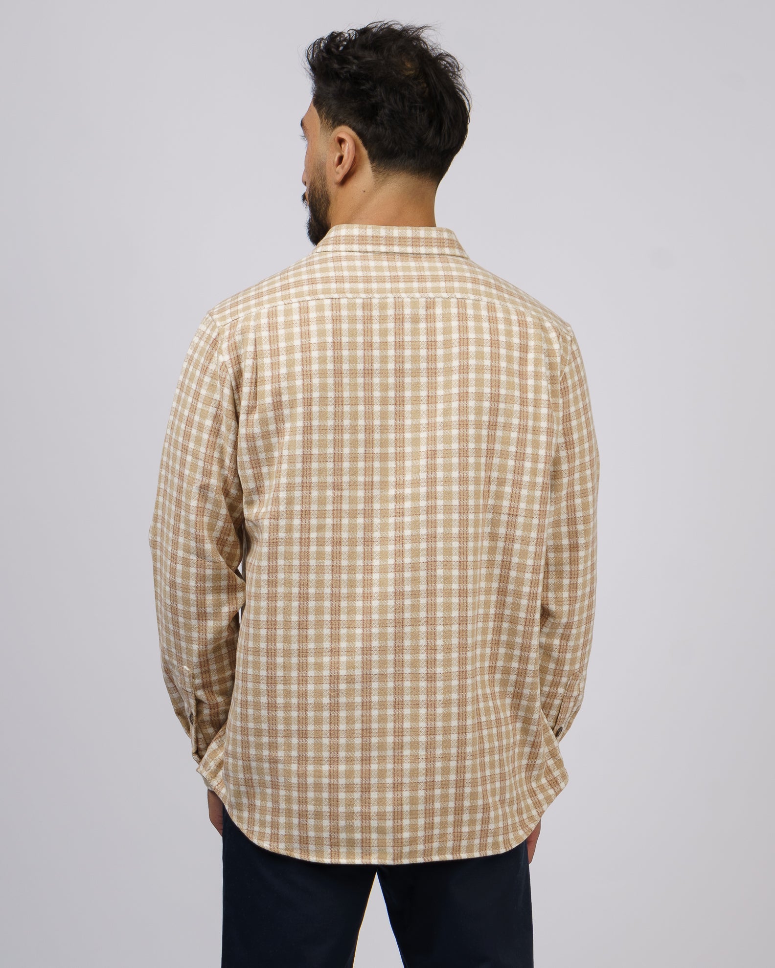 Wheaten Woven L/S Flannel - Khaki