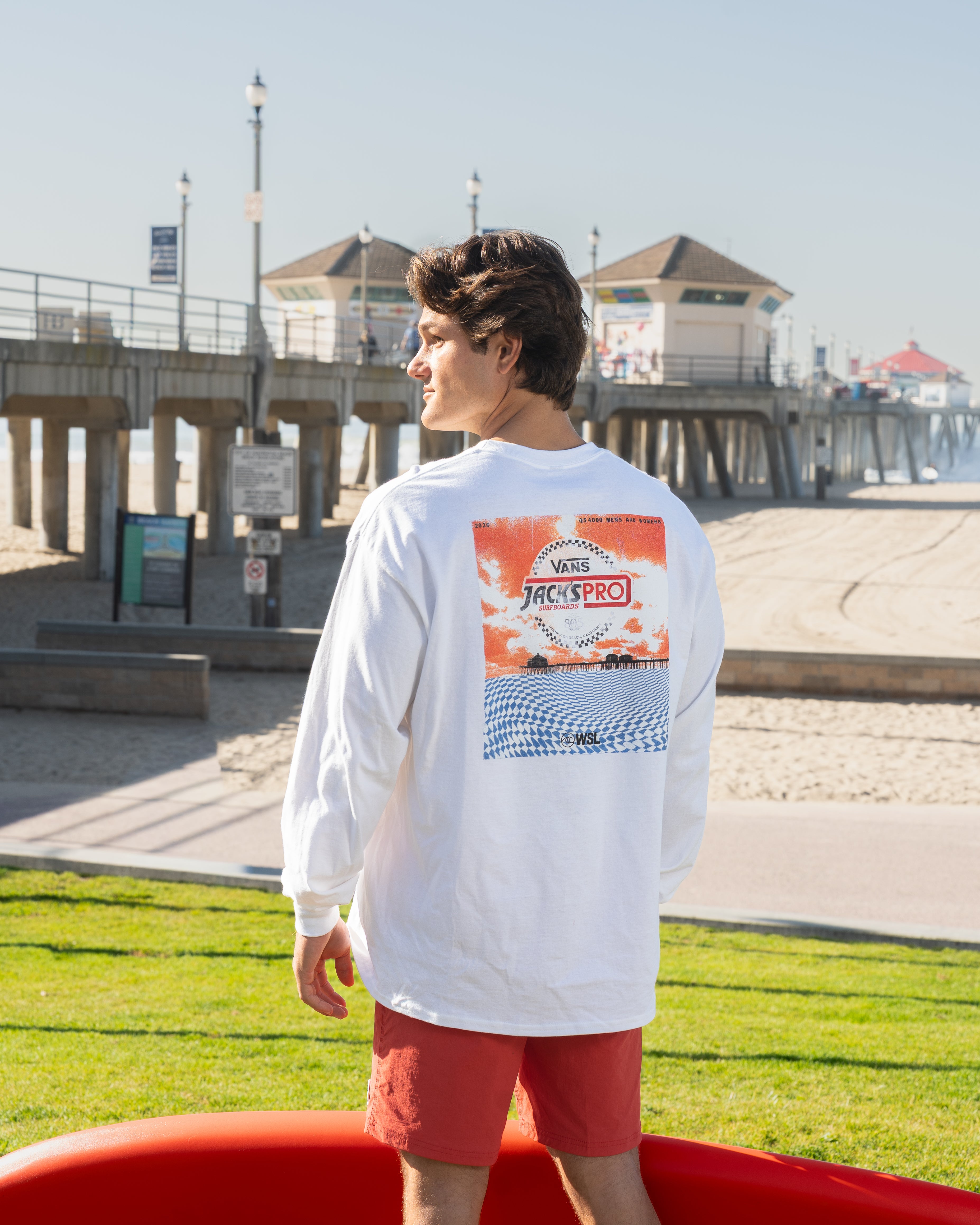 Vans X Jack's Surfboards Pro Men's Pro 2026 Long Sleeve T-Shirt - White