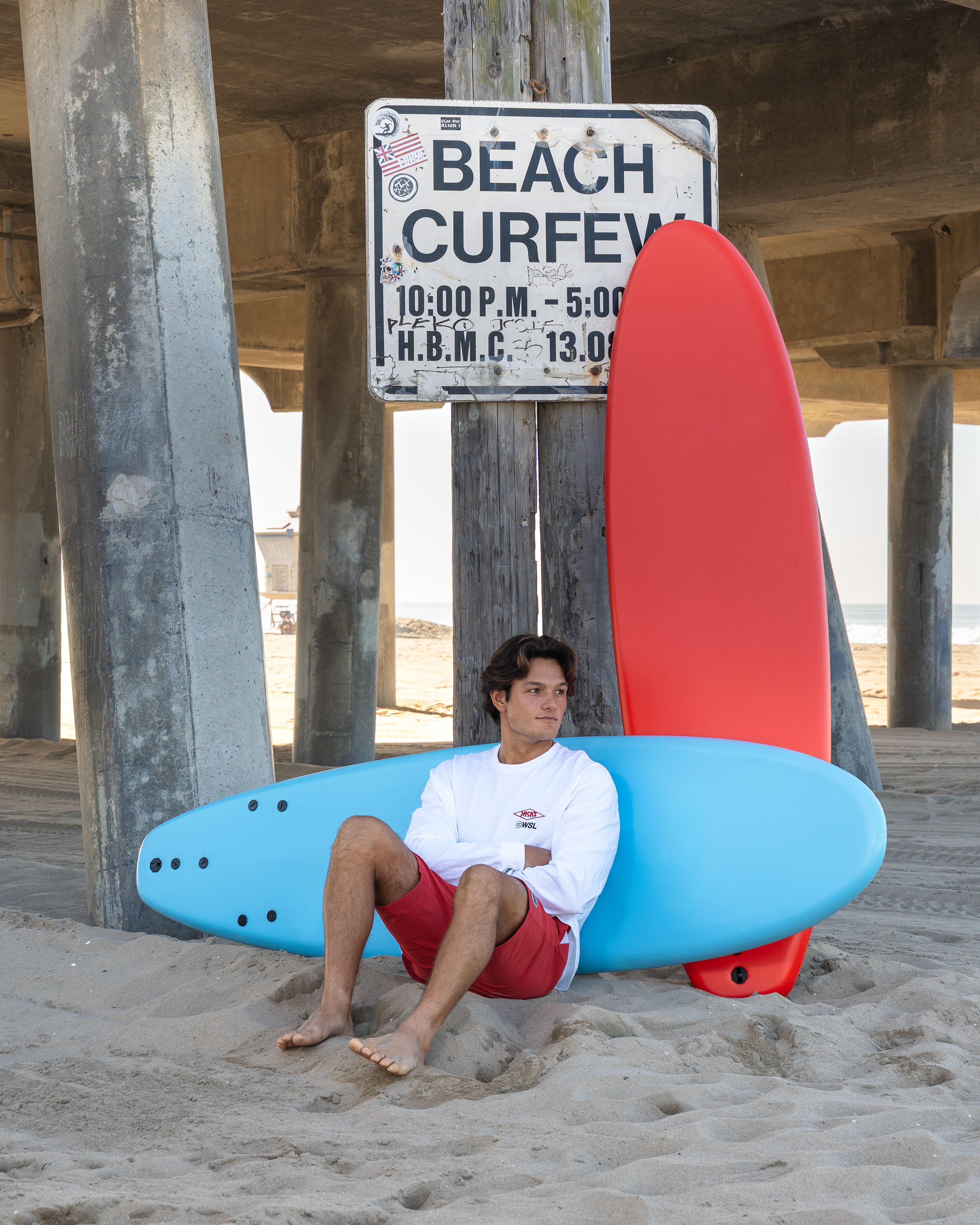 Vans X Jack's Surfboards Pro Men's Pro 2026 Long Sleeve T-Shirt - White