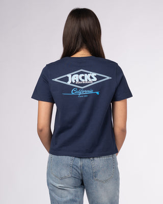 Women's Cal Diamond 2 HW S/S Tee - Navy