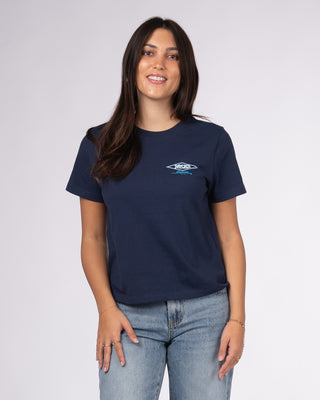 Women's Cal Diamond 2 HW S/S Tee - Navy