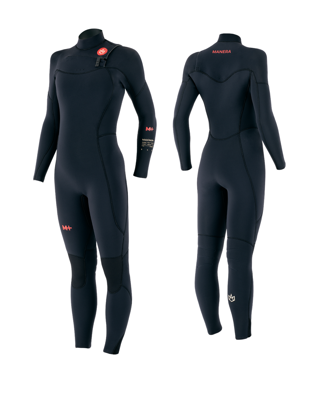 Women's Manera Magma Meteor 4/3mm Chest Zip Fullsuit - Black 